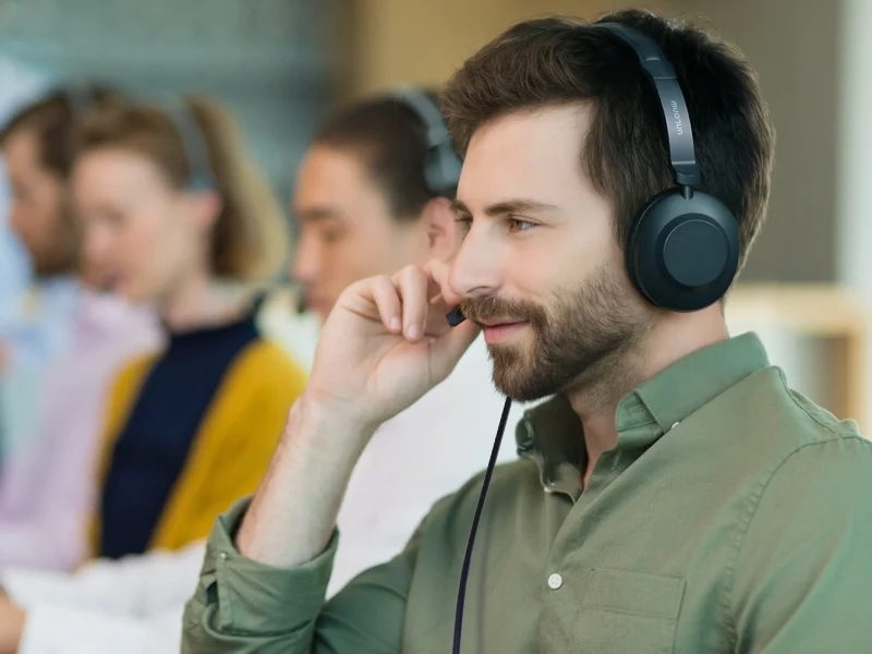 Nuroum HP21 USB A/Type-C Headset mit Mikrofon, Geräuschunterdrückung für Büro, Callcenter, Computer-Kopfhörer für PC, Laptop, Mac, Plug & Play, Stummschalttaste – Detail 11