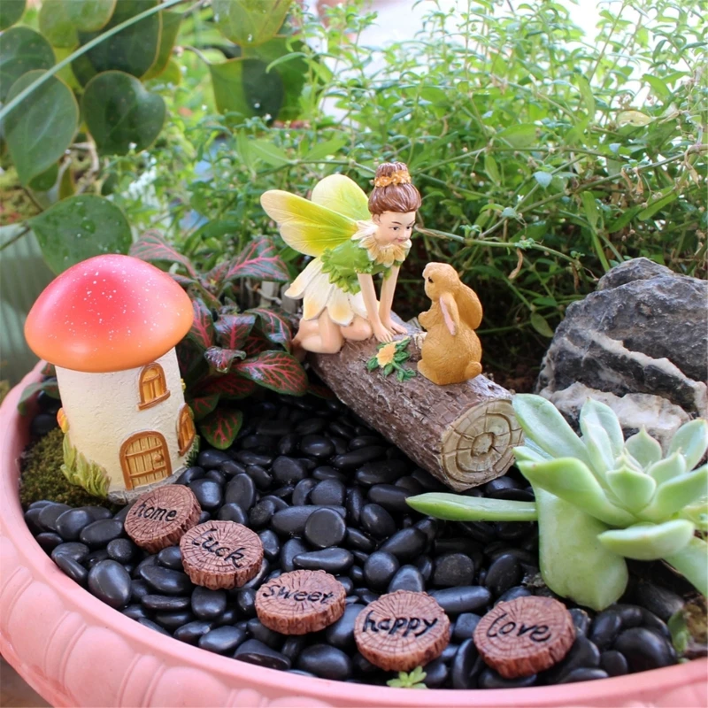 Schattig tuindecors tuin standbeeld decoratief item hars textuur aanwezig voor natuurliefhebbers en dierliefhebbers y5ga