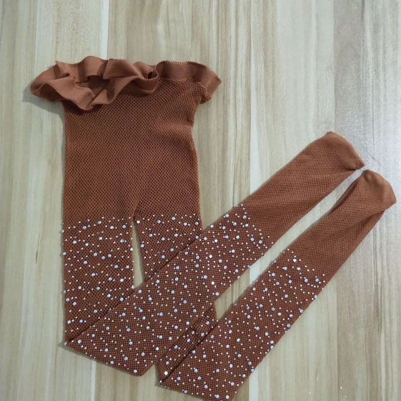 Summer Mesh Thin Tight for Kids Girl Fashion Shiny Rhinestone Solid Color Children Pantyhose Breathable Legging Stocking Sock