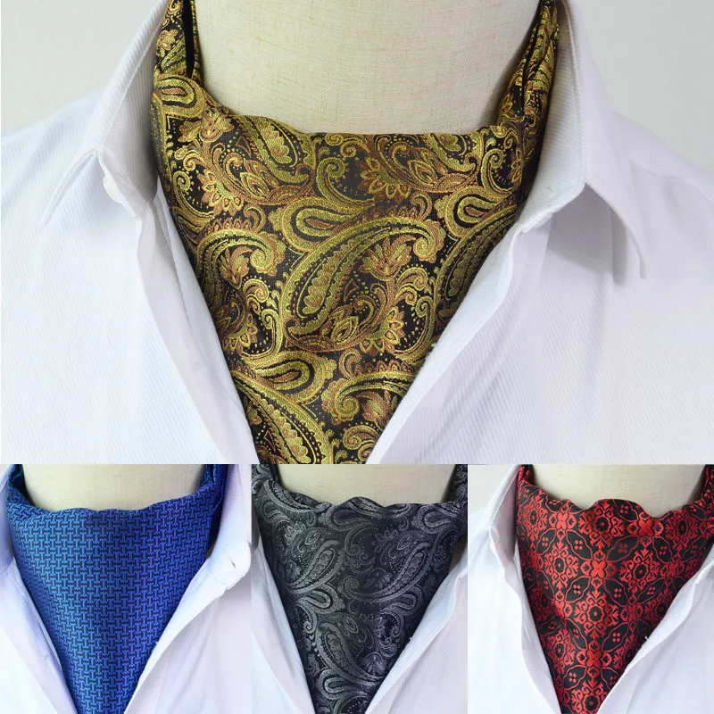 

New Floral British Gentleman Cashew Flower Scarf Fashion Men's Formal Business Luxury Scarf Wide Pattern Shirt Polyester Tie