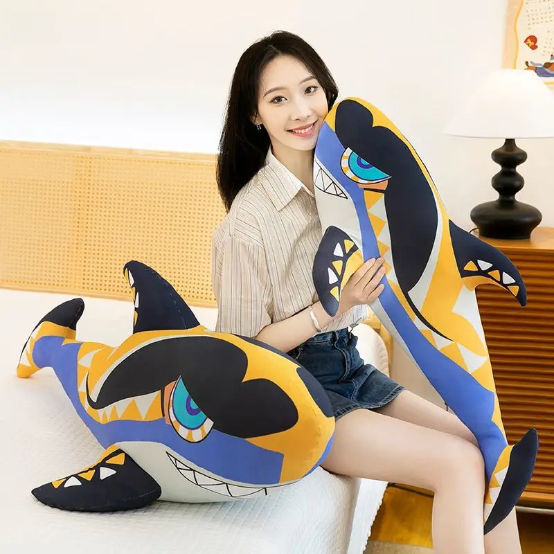 

Genshin Impact Mualani Shark Ice Silk Soft Stuffed Pillow 75/100/125cm Cute Game Character Plush Doll Toy For Fans
