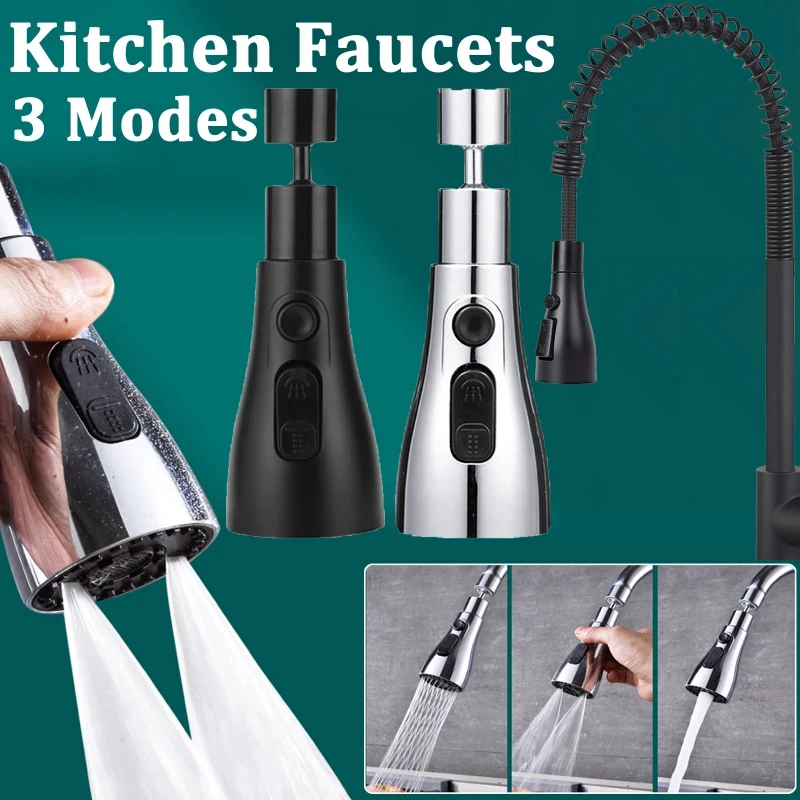 Universal Kitchen Faucet Extender 360° Swivel Aerator Plastic Splash Guard Strainer Sink Aerator Spout