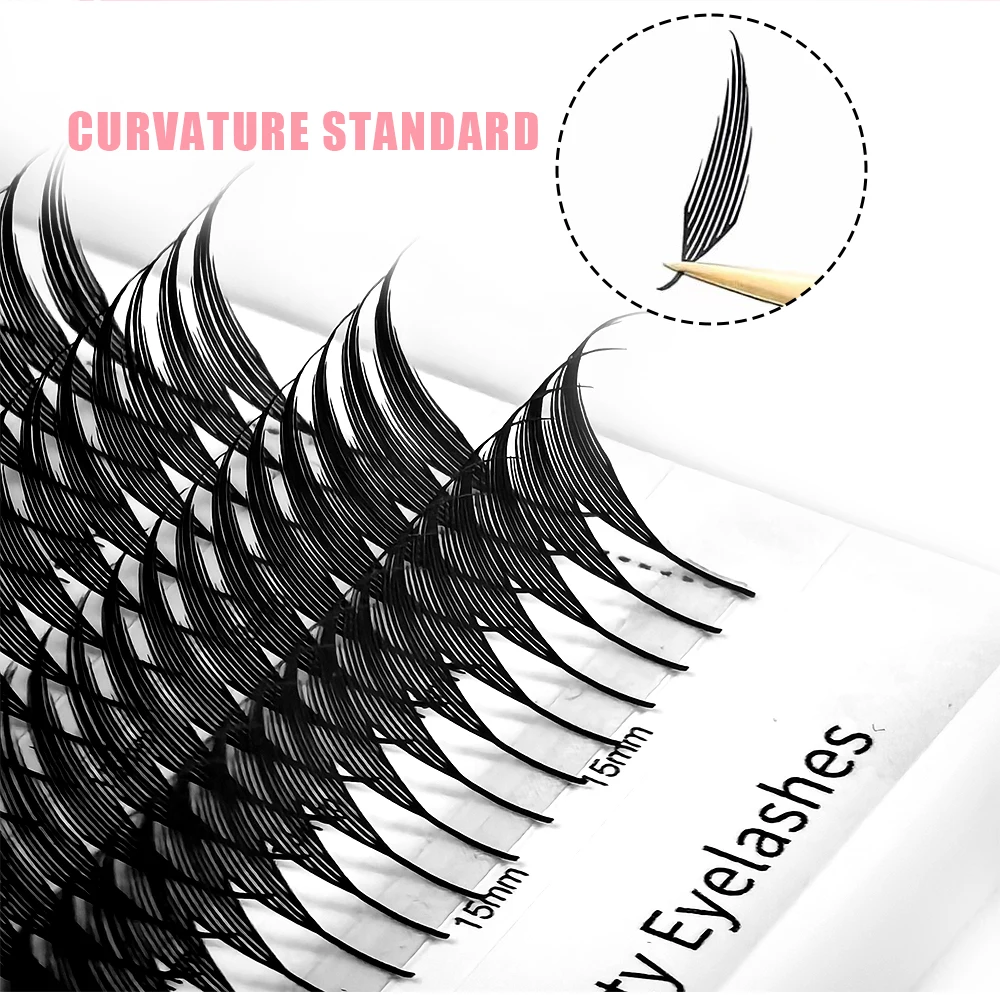 Yelix Spire Lashes Fertig konfektionierte Volumen-Wimpern für einen Wispy-Look 0,07 mm Mix 8-15 mm Trays Großhandel für Salons & Zubehör – Detail 2