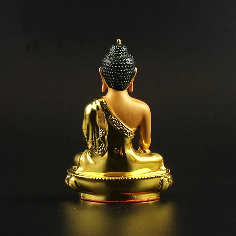 

Efficacious 8.8cm Gold Plating Hand Small Sakyamuni Buddha Tibetan Nepal Buddhist Statue,Tranic Putting Decorate Figurine