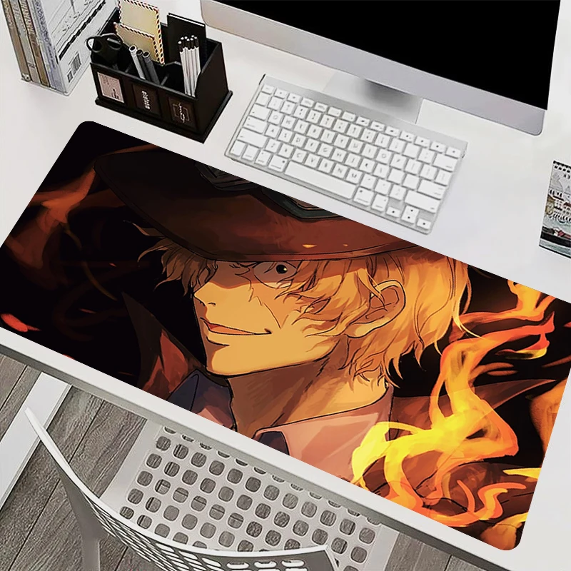 Mouse Pad PC Accessories Keyboard Pad Office Desk Mat Anti Slip HD Mousepad Rubber Tablet Pad One Piece Sabo Gaming Extended Pad