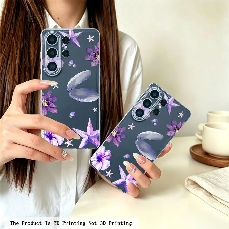 Phone Cover Case for Samsung Galaxy S26 Ultra S21 Note 20 Ultra 10 S23Ultra S22 FE S20 Plus S24 S23 Ultra S25 Edge Purple