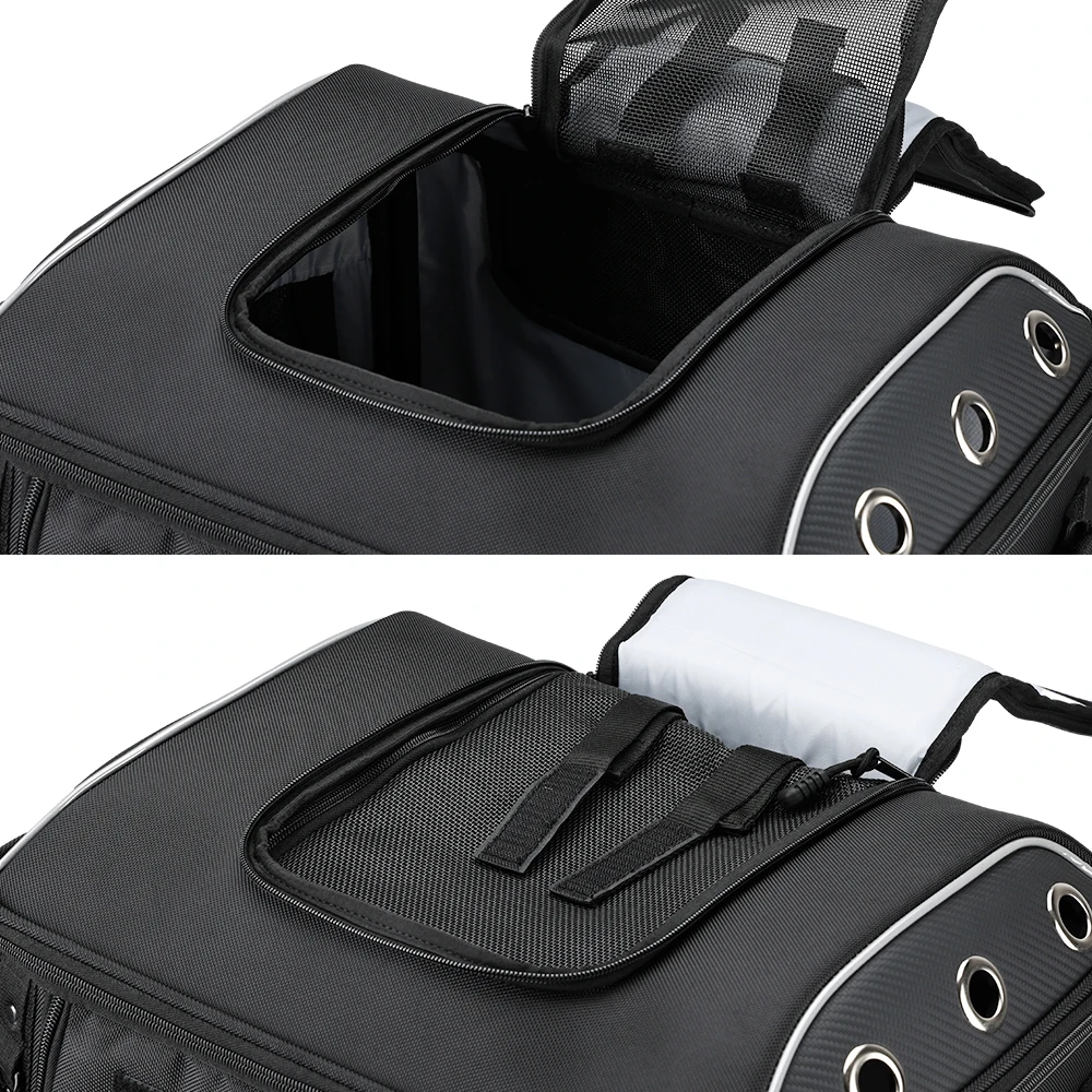 Motorcycle Pet Carrier Bag Dog Cat Bag for Street Glide Road King Electra Glide Passenger Seat Luggage Rack Touring Trike Models