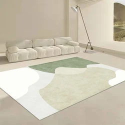 Tapis de sol en polymère non ald pour adolescent, nordique, simple, moderne, frais, vert, salon, chambre à coucher, Everakroom, grande surface décorative, hôtel lea