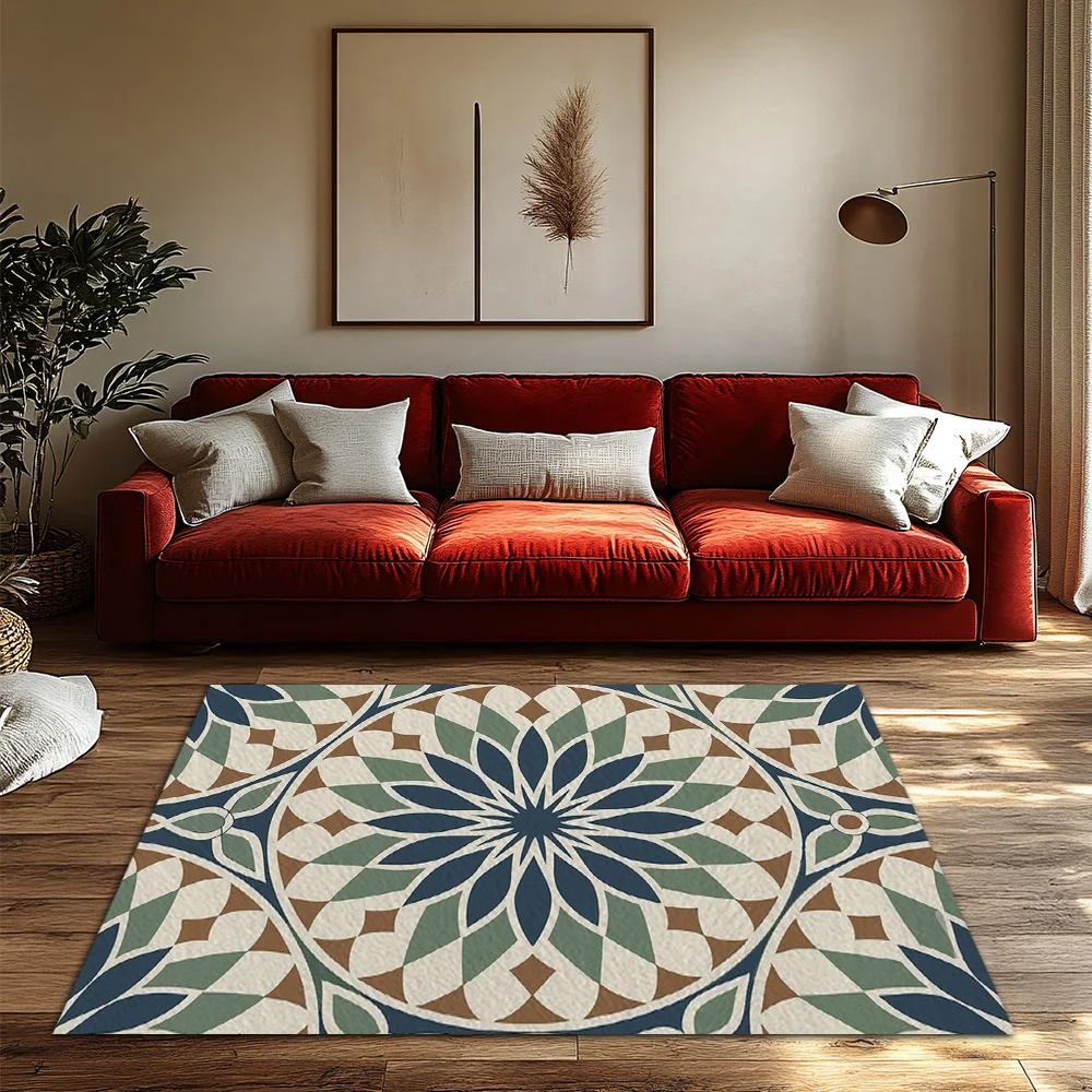 سجادة مزخرفة قابلة للغسل، سجادة أرضية غير قابلة للانزلاق، سجادة منطقة غرفة المعيشة وغرفة النوم، ديكور المنزل، سجادة بنمط تجريدي حديثة، سجادة ناعمة ومريحة #6