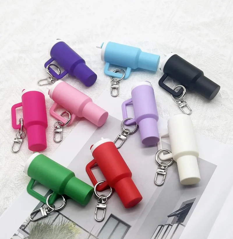 8/3PCS Mini Tumbler Keychain Cute Cup Keychain for Stanley Cup Women Girls School Bag Backpacks Lip Balm Holder Good Party Gift