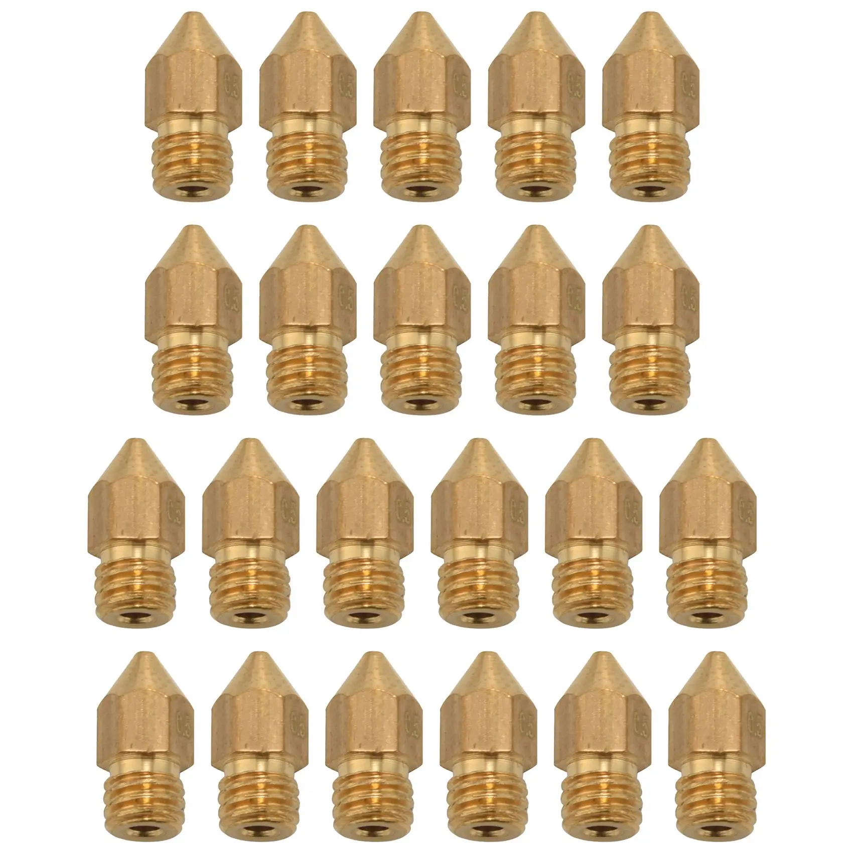 

Набор из 22 сопел для 3D-принтера, сопла экструдера Mk8 0.2мм, 0.3мм, 0.4мм, 0.5мм, 0.6мм, 0.8мм, 1.0мм, печатающая головка экструдера для 3D-принтеров