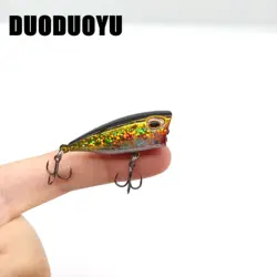 DUODUOYU  1PCS/LOT Mini Popper Fishing Lure 3.5g/40mm Top Water Artificial Small Hard Bait Sharp Hook Crankbait Wobbler Tackle