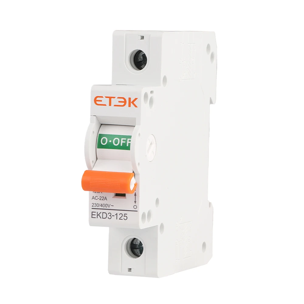 EKET Isolater Switch  AC type 125A Low Voltage 50Hz 1,2,3,4 pole 240/415V Miciature Isolater Switch EKD3