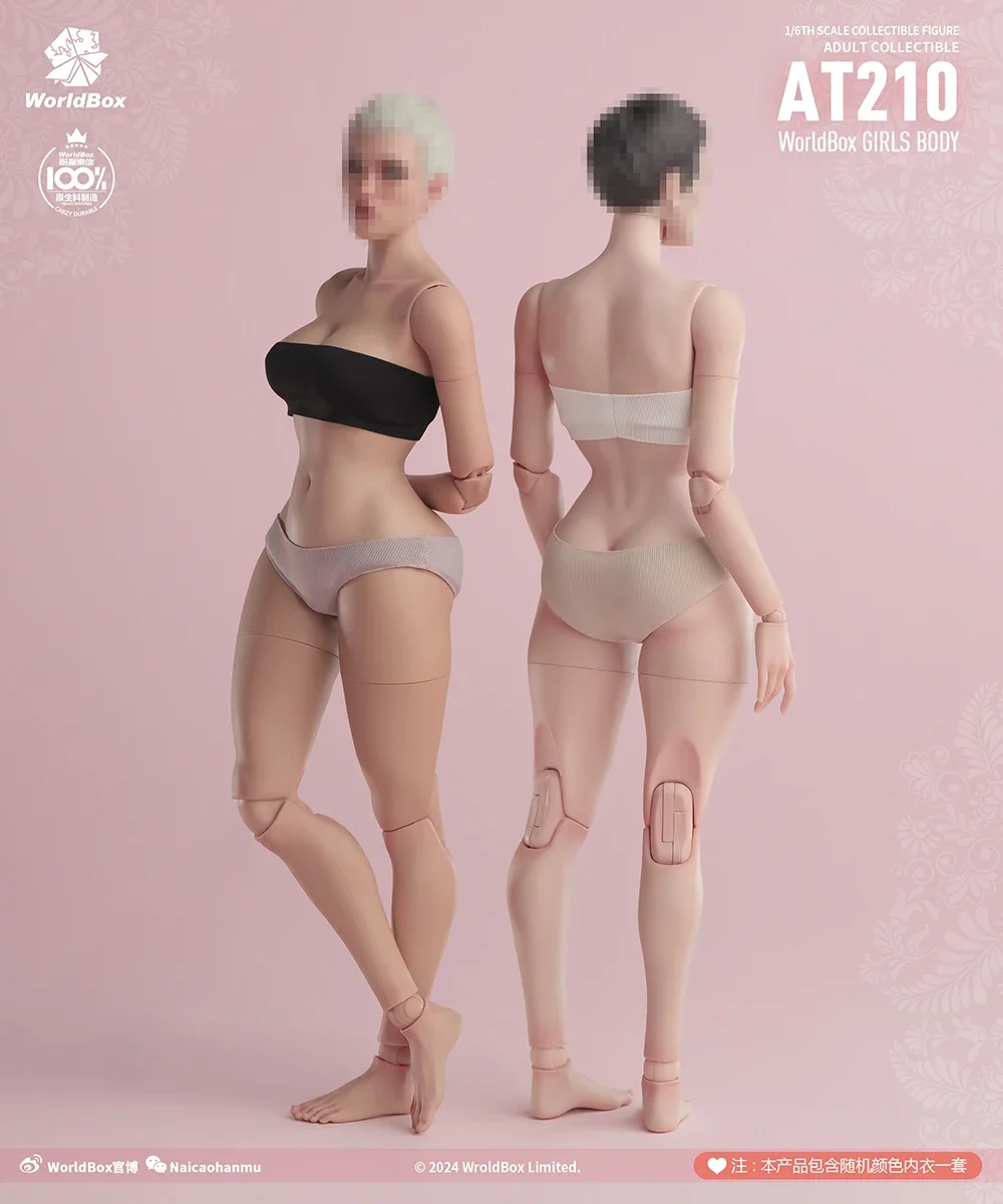 

New Stock Original Worldbox 1/6 Female Vegetarian Bee Waist Edition AT210 White Skin/Light Wheat Color Action Figure Model Toys