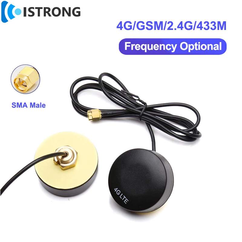 4G GSM 2.4G 433M Outdoor Waterproof Antenna 5dBi Long Range Omni Signal Booster SMA Male for DTU Cabinet Intelligent Terminal 1M