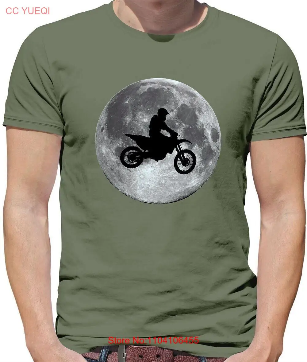 Motorcross Moon Mens T-Shirt - Motorbike - Moto X - Motor Cross - Bike - Racing