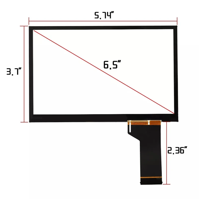 Layar Sentuh 6.5 Inci untuk VW MIB 682 Seri MIB STD2 Radio TDO-WVGA0633F00039 TDO-WVGA0633F00036