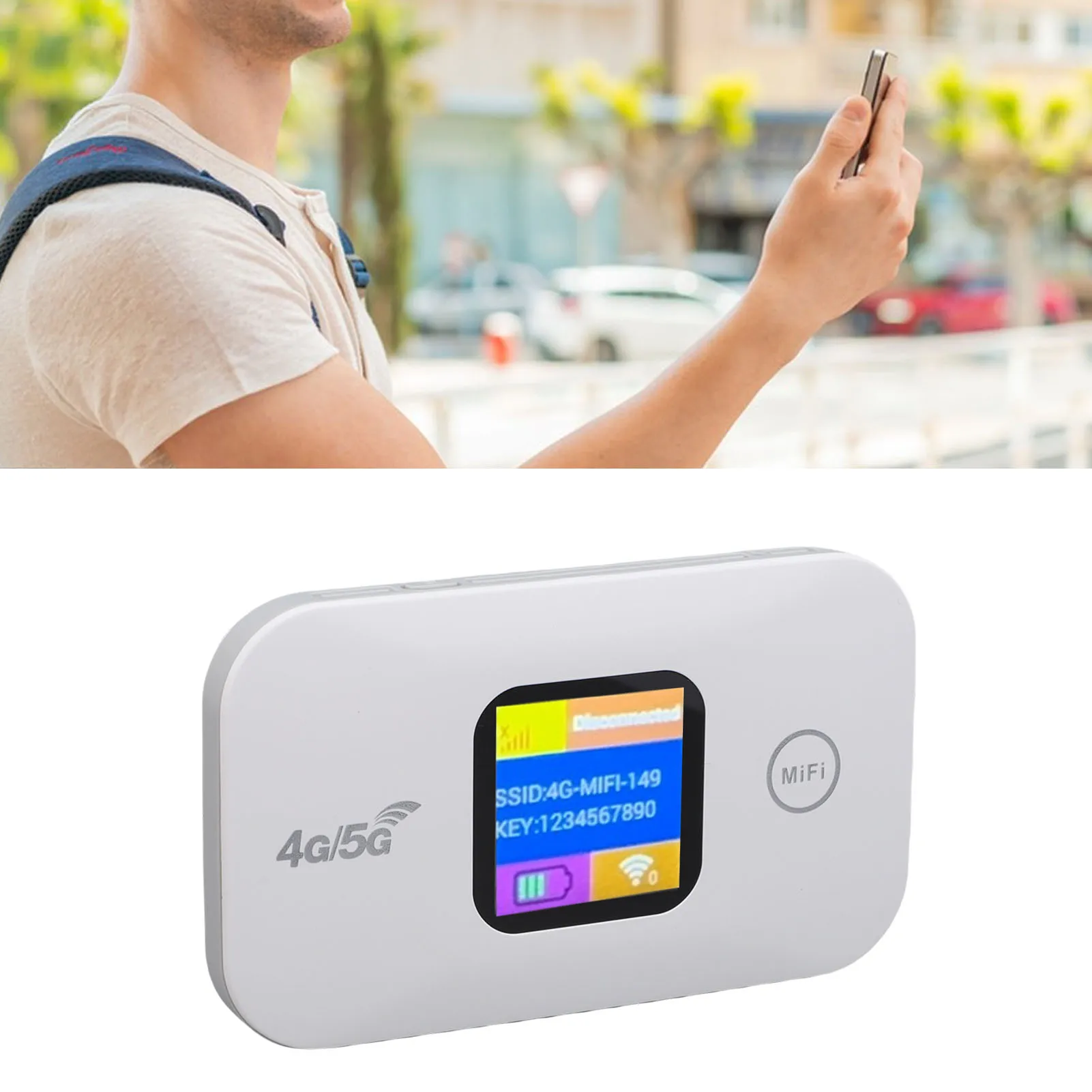 السفر واي فاي هوت سبوت فتحة SIM شاشة LED 4G 5G موبايل هوت سبوت 300Mbps اتصال مستقر يدعم 10 أجهزة للخارجية ل RV