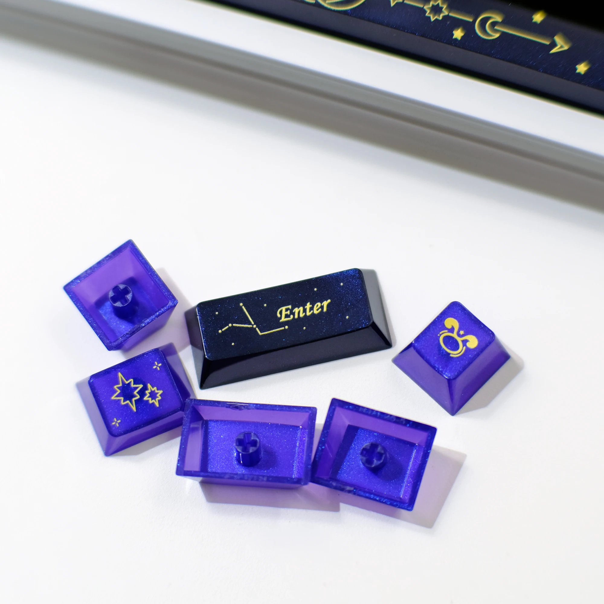 KBDiy Sparkling Stars Keycaps Cherry Profile مادة الكمبيوتر طباعة الأشعة فوق البنفسجية ISO Keycap Alice لـ 60 لوحة مفاتيح ميكانيكية للخشب المغناطيسي #3