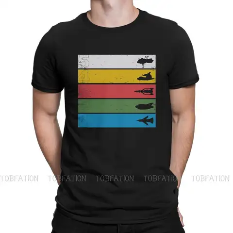 Thunderbirds  Tshirt Black Punk T shirt Streetwear Homme Pure Cotton Fashion Tees Tops