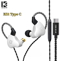 KBEAR KS1 KS1 Typec Dual Magnetic Circuit Dynamic Headphones IEMs Gaming Wired Earphones In Ear Monitor Music Earbuds Headsets