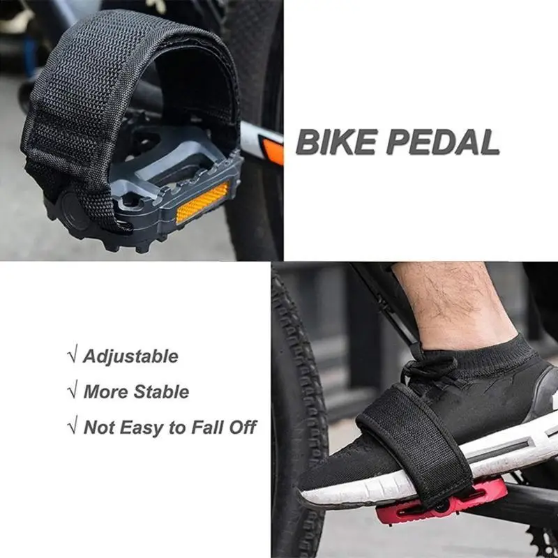 

1 Pair Bicycles Pedal Straps Heavy Duty Bicycles Footrest Strips Adjustable Biking Accessories Fixed Gear for Road Bikes