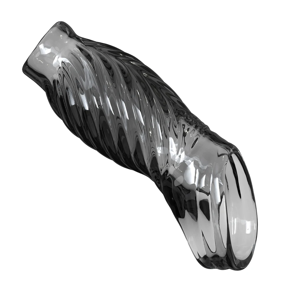 Penis Enlargement Sleeve Reusable Condoms Penis Extension Delay Ejaculation Dildo Cover Sex Toys for Men Adult Sex Products view 6