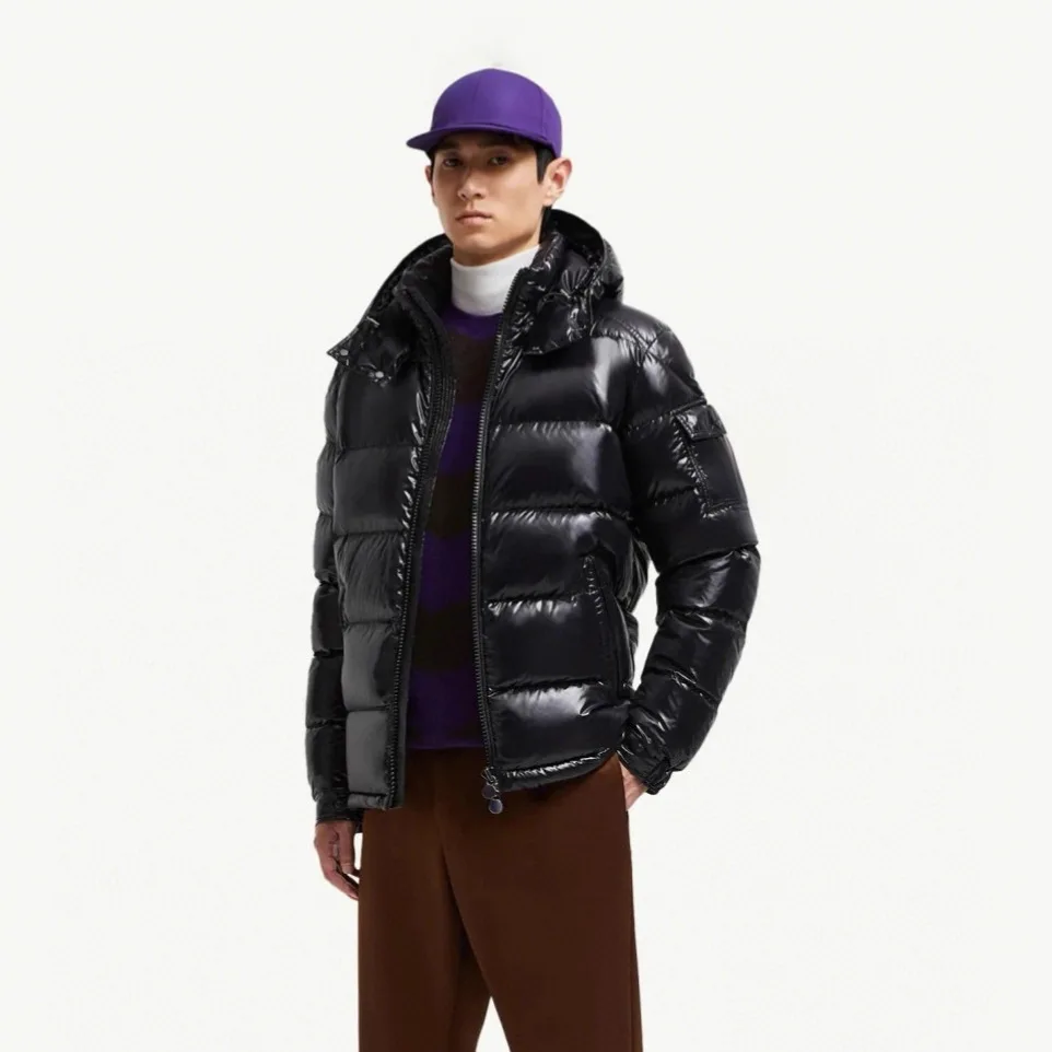 

Waterproof Coat Casual Male Parkas Men Fashion Shiny Stand Up Quilted Padded Shiny Parkas Hombre Buffer Bubble Thick Jackets