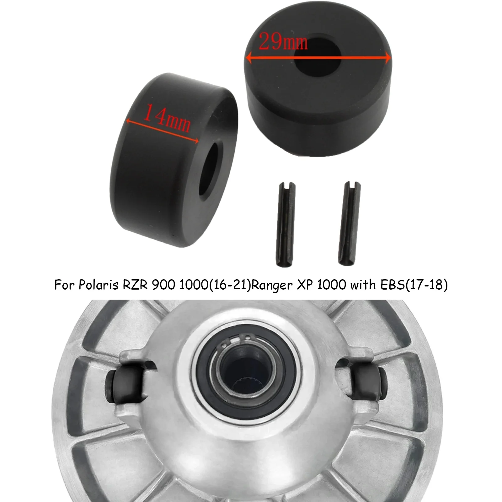 Herramienta de embrague, herramienta de asistencia de Pin, rodillos de embrague secundarios para Polaris RZR 900 1000 2016-2021 Ranger XP 1000 con EBS 2017-2018