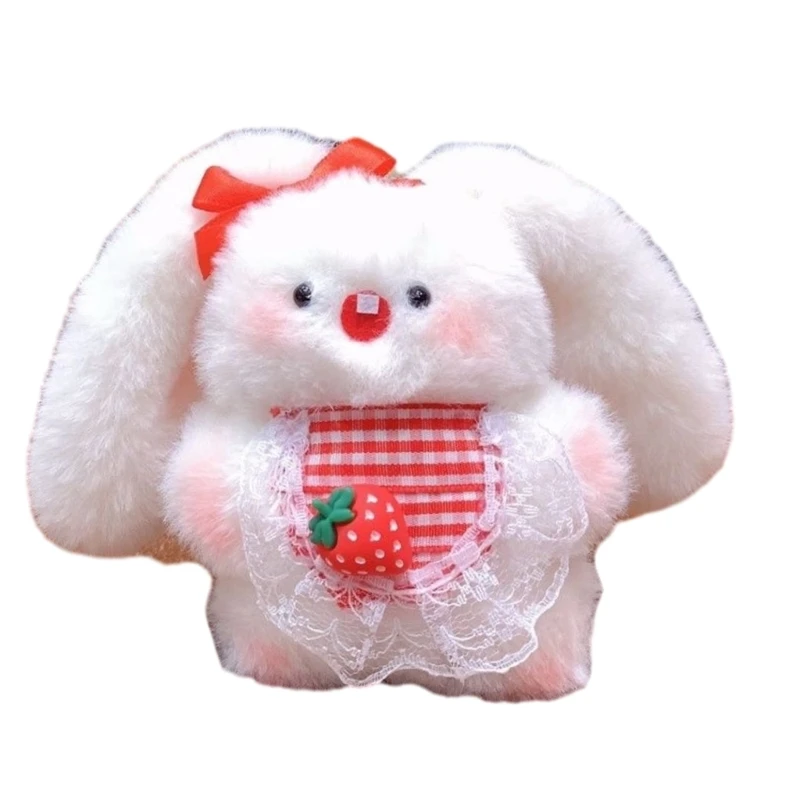 Llavero peludo conejo peluche dibujos animados, colgante Carkey, decoraciones para bolso mujer, regalo