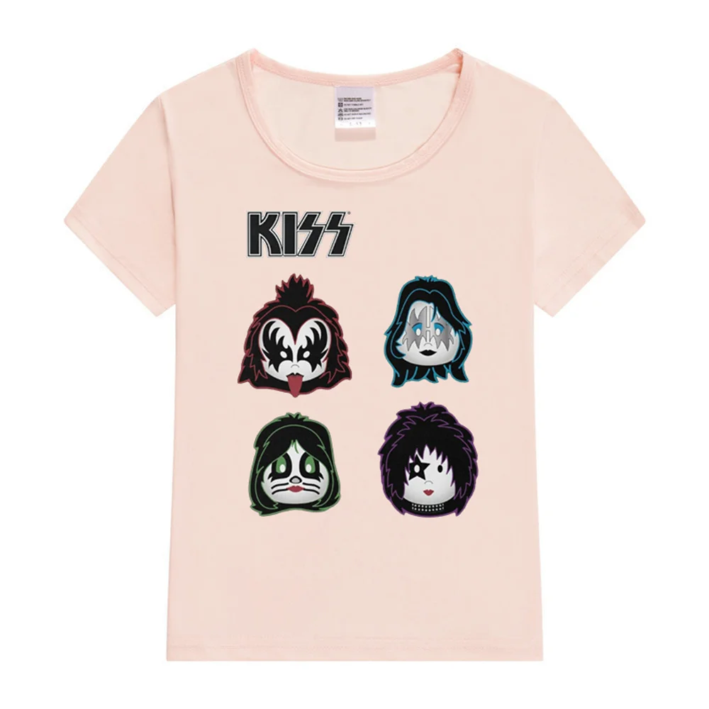 Kiss Band Solo Cute design for kids Baby T-Shirt Children\'s Wear Cartoon Tees Clothing Summer T-shirt Korean Style Loose Tops