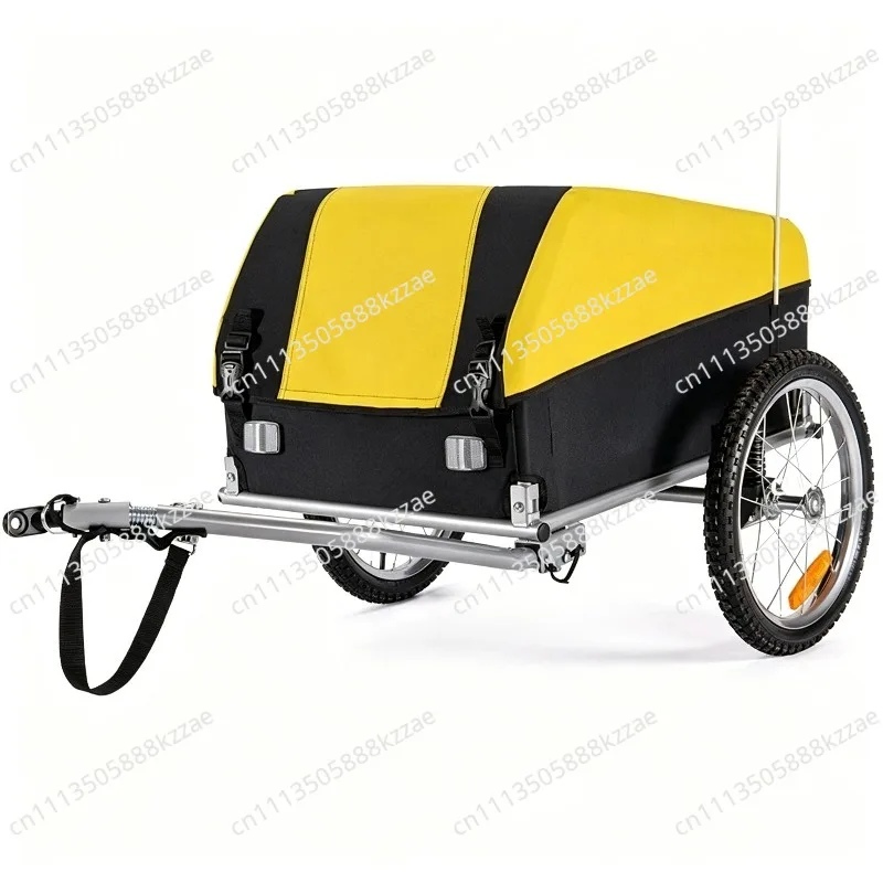 Remolque para bicicleta con tela Oxford, remolques plegables para carga de bicicletas, soporta hasta 130 libras, extraíble