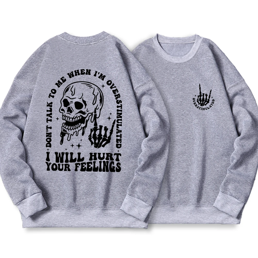 I Will Hurt Your Feelings Funny Letter Graphic Hoodies Men Women Japan Clothing Fashion Harajuku Streetwear Fleece Sweatshirt