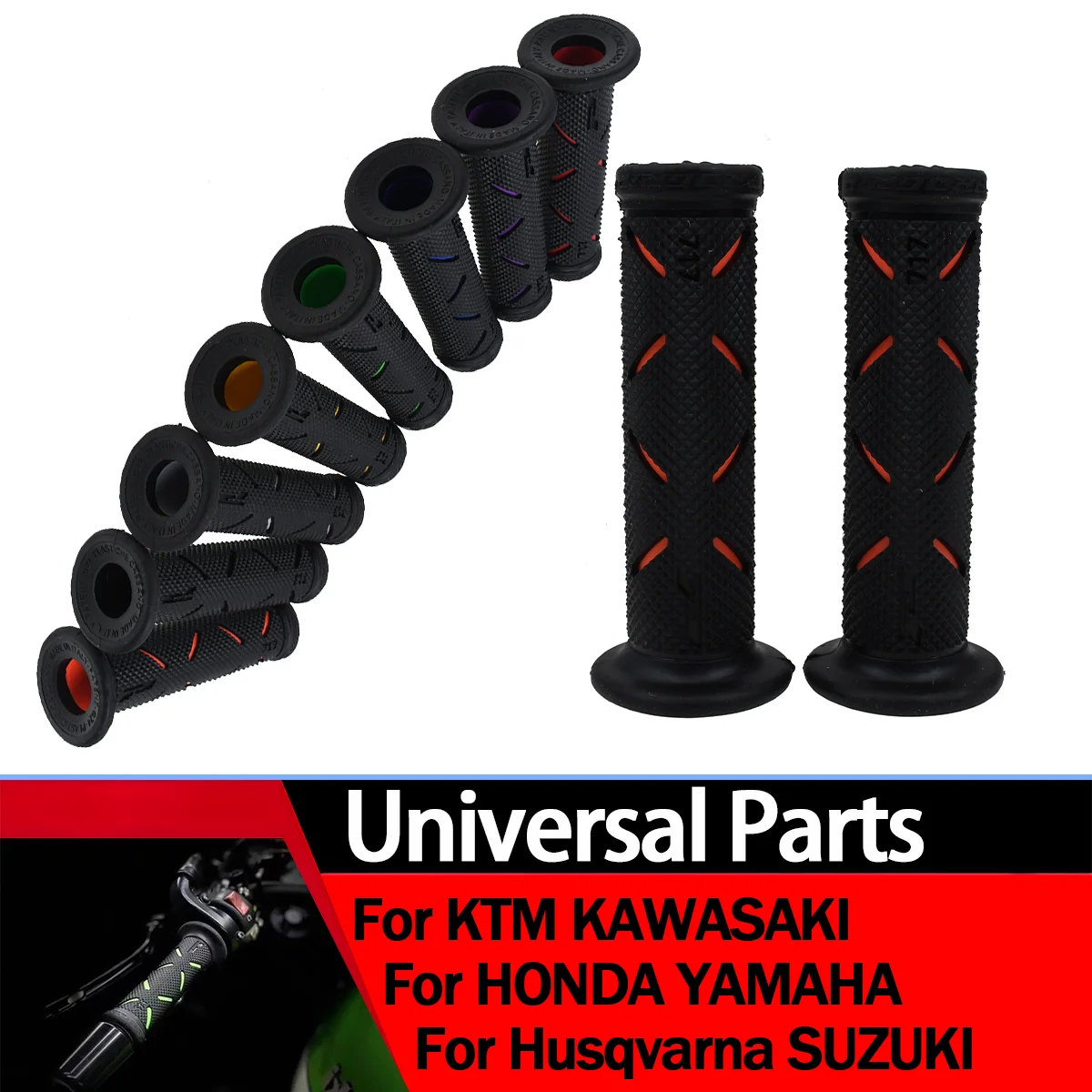 

Motorbike Grip Rubber Non-slip Universal Motorcycle Moto Handles Cover Handlebar DIY Accessories For Suzuki Honda Ducati Benelli