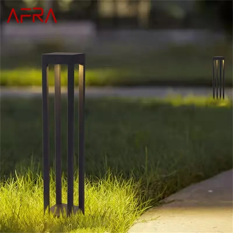 AFRA Nordic Modern Outdoor Lawn Lamp Black Light LED Waterproof Home for Villa Path Garden