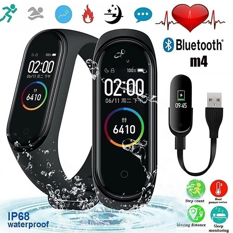 M4 Smart Watch Waterproof Bluetooth Sport Fitness Tracker Wristband smart watch men women relojes inteligentes for xiaomi