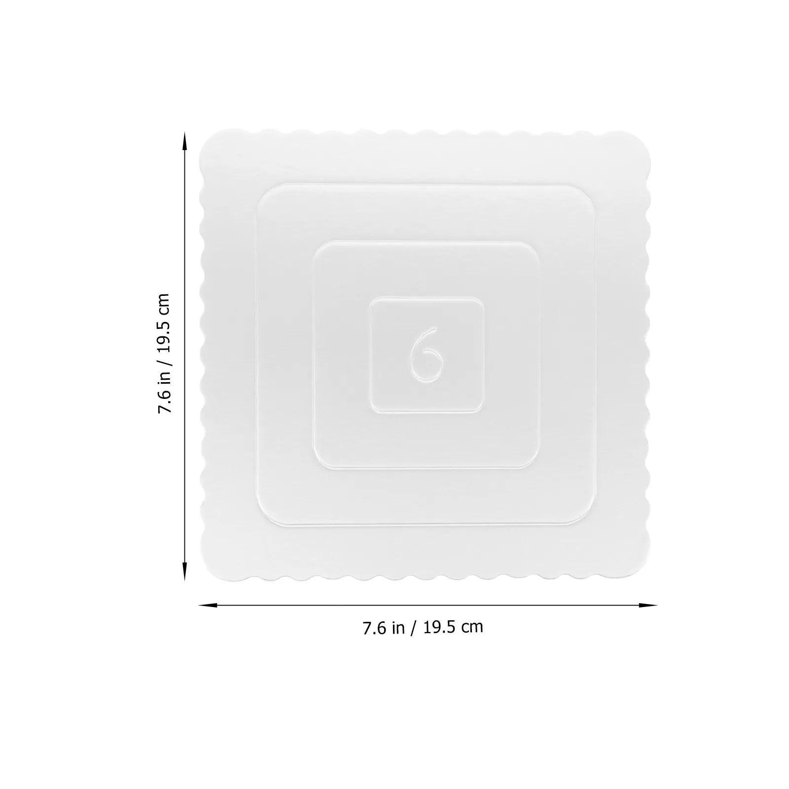 10pcs 6-inch Square Thick Sturdy Grease-Resistant Disposable Cake Boards for Baking, Party & Display