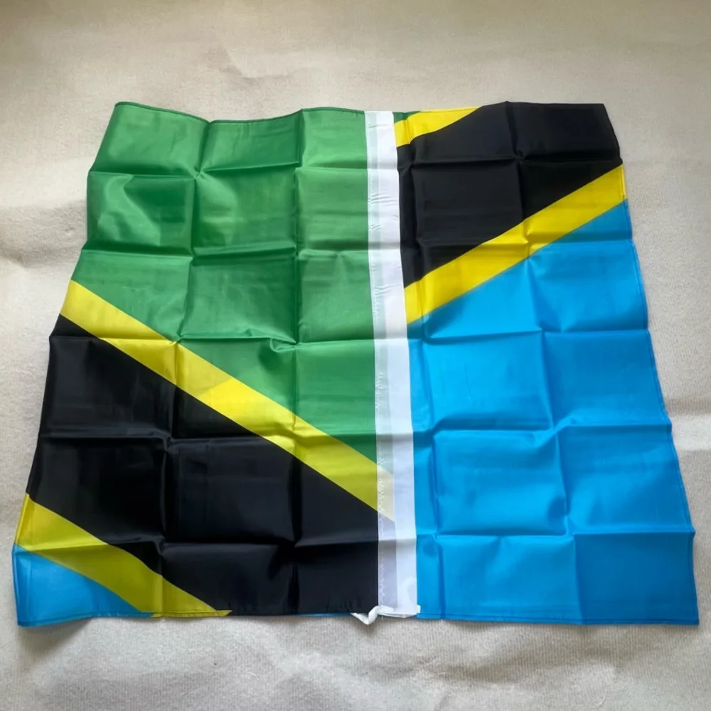 Tanzania Flag 90 x 150cm Polyester Fiber Hanging Tanzania Indoor and Outdoor Banner Decorative Flag