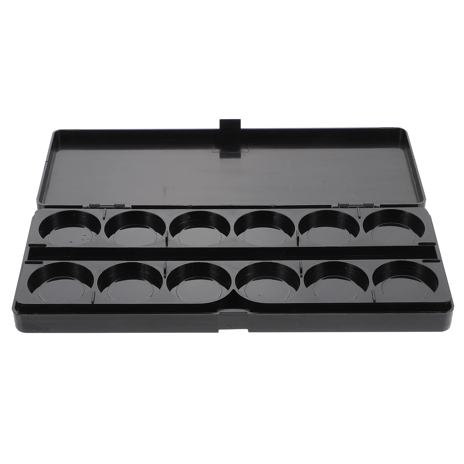 

Manicure Painting Box Watercolor Painting Tray Gouache Pigment Mixing Tray Plastic Storage Box Black