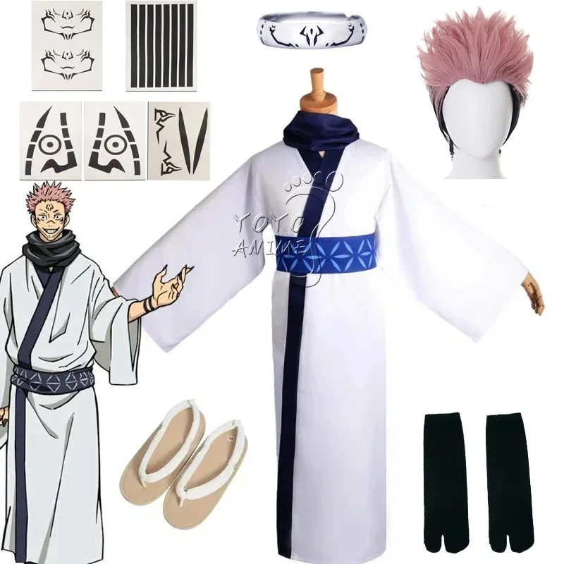 

in stock Jujutsu Kaisen Ryomen Sukuna Cosplay Costumes Adult Men Women Outfits Japan Kimono Hanfu Halloween Anime Clothing