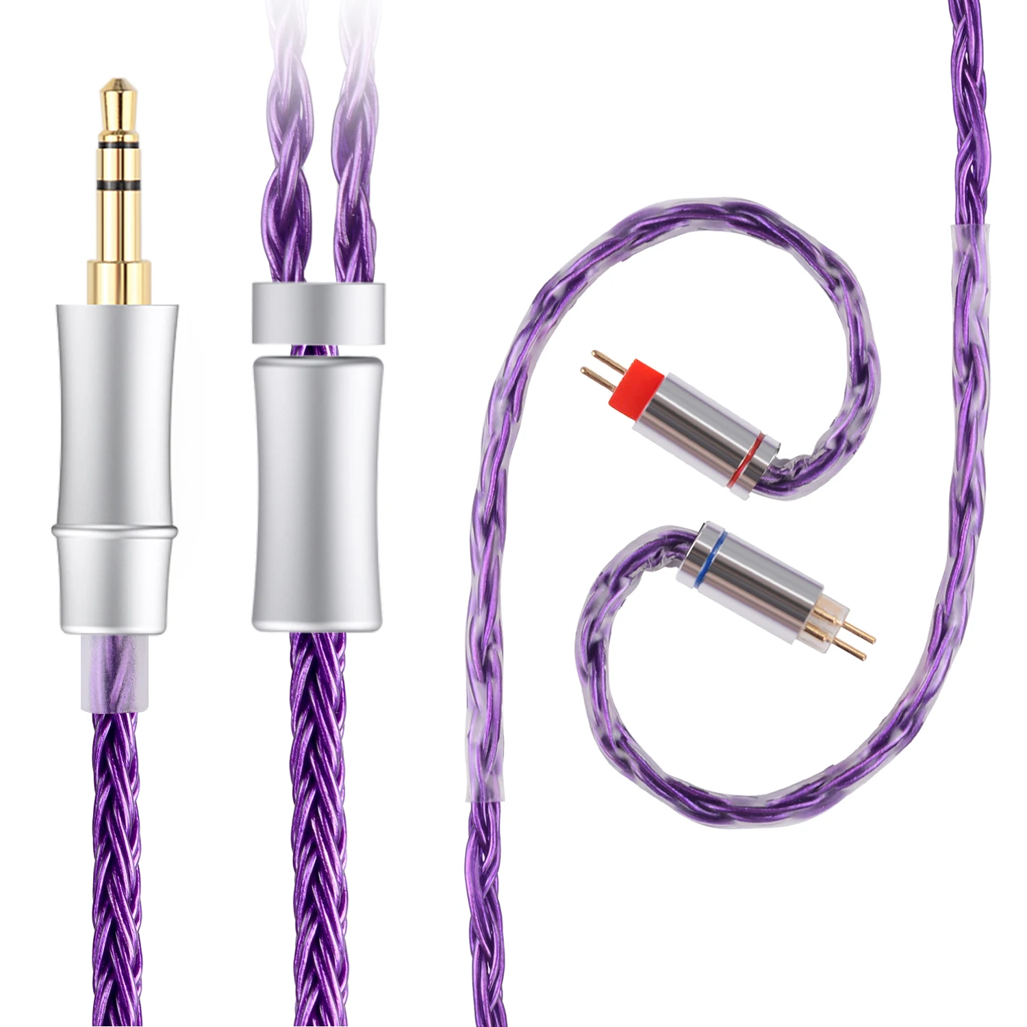 IEM Cable 16 Core Silver Plated Earphone Upgrade Cords 0.78 2Pin