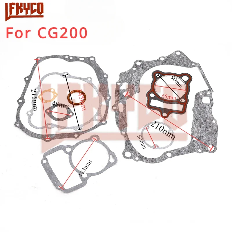 Motorcycle for CG 125 150 CG175 CG200 CG250 CG300 CG350 Cylinder Head Crank Gasket Kit Set Motor Moped Scooter Equipments Parts