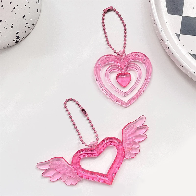 Hollow Heart Pendants Photo Album Decoration Key Chain Album Pendant Keychain Keyring Bag Key Decoration