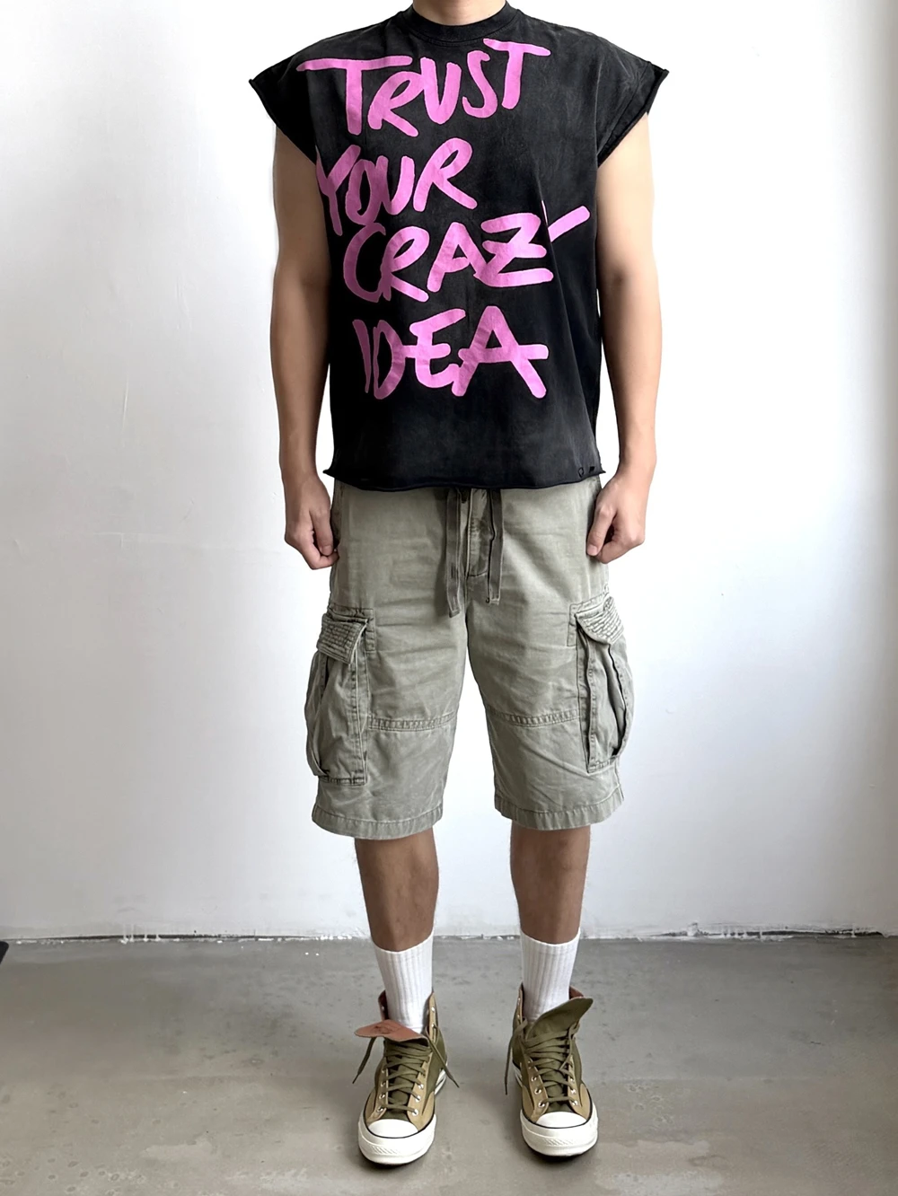 Yao Fashion Sport Oversize Loose High Street Tops Sleeveless Men Clothing Vintage Cleanfit Style Vest