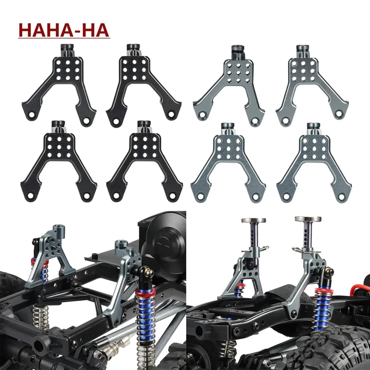 4Pcs Aluminum Front Rear Shock Tower Mount for 1/10 RC Crawler Car Axial SCX10 II 90046 90047 AUSTARHOBBY Chassis Suspension DIY