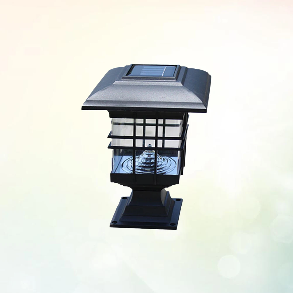 Solar Garden Light Black ABS Solar L scape Lighting Security Yard LED Outdoor Waterproof Easy Install High Conversion Panel