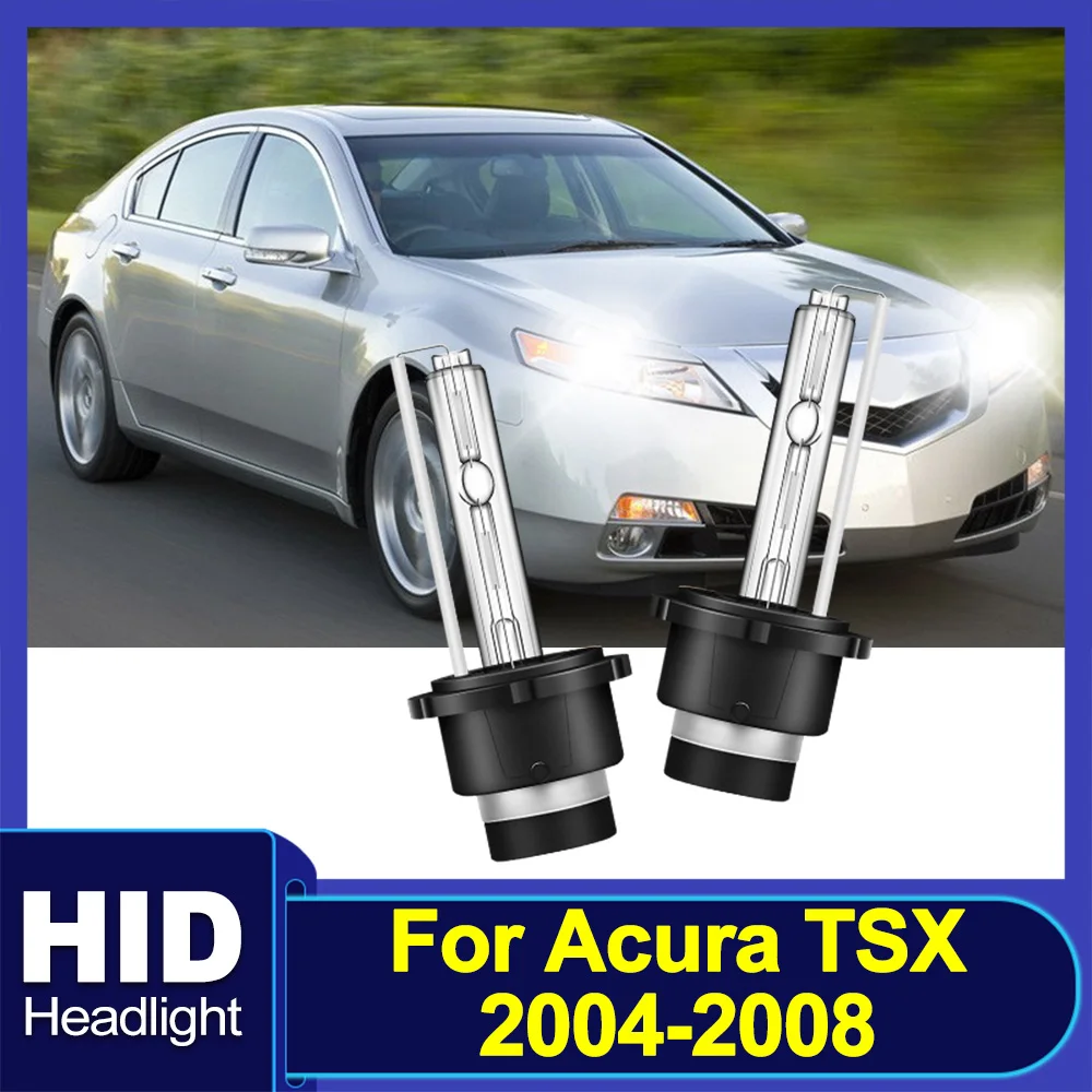 

2 шт. D2S 35W 6000K белая ксеноновая HID лампа ближнего света высокого качества для Acura TSX 2004 2005 2006 2007 2008 супер яркая
