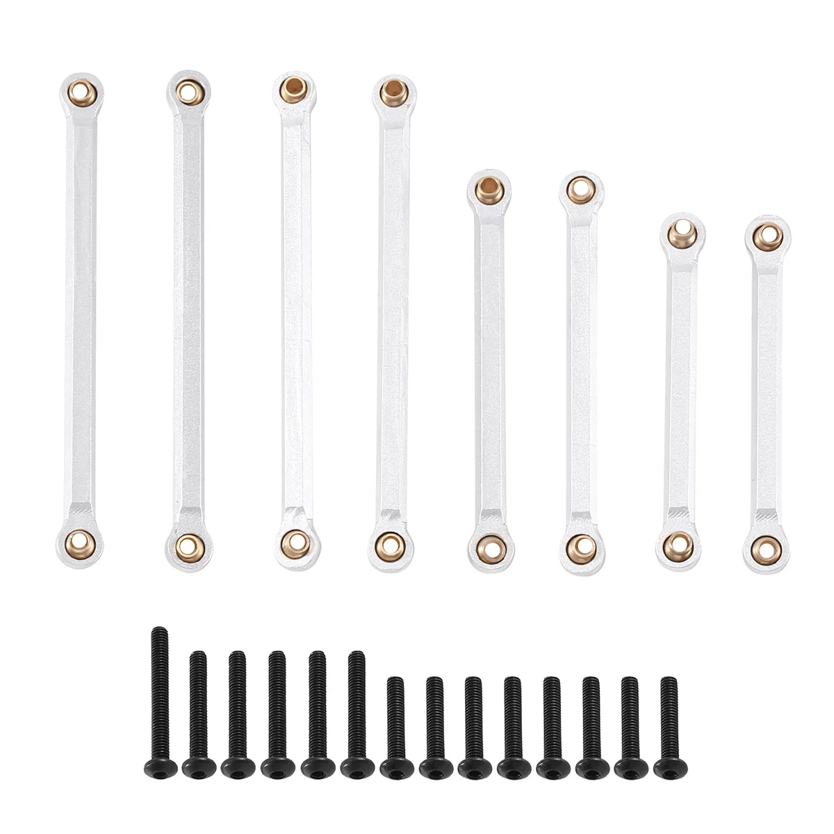 8 peças de ligação de suspensão de metal conjunto de ligação de haste 9749 para traxxas trx4m 1/18 rc crawler carro atualizações peças acessórios, 1