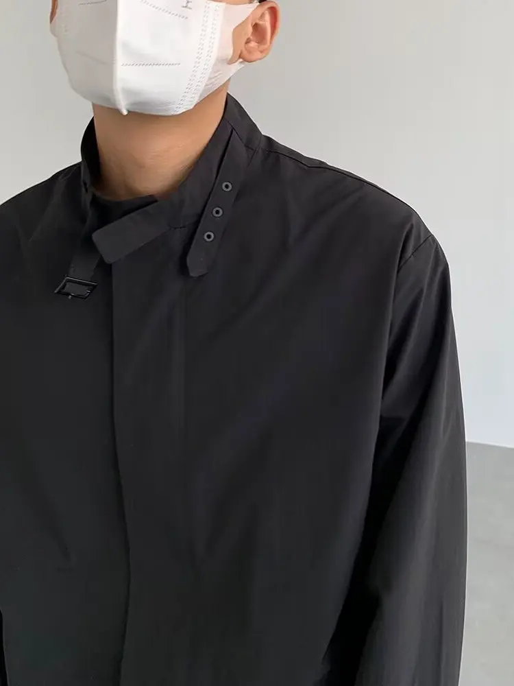 

Мужская куртка American Sle Hard Man с воротником-стойкой, универсальная рабочая одежда, верхняя одежда для пилотов, высококачественная, стильная, однотонная.