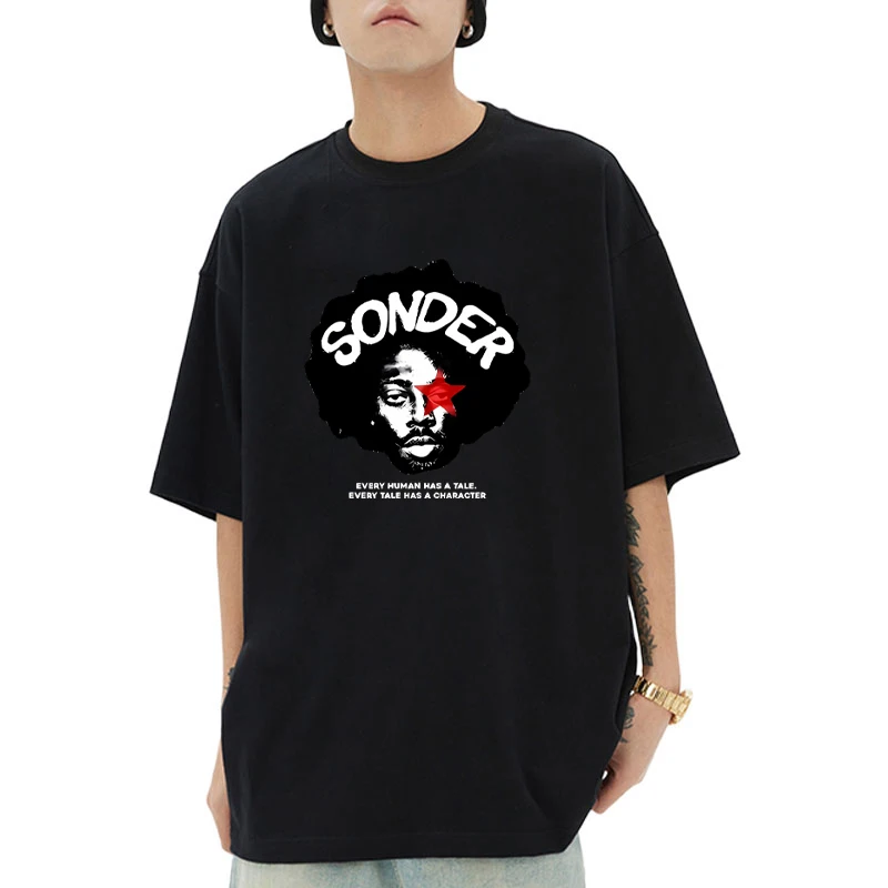 

SONDER Graphics printed short sleeve T-shirts Men Women Summer punk Hip Hop T shirt vintage Cotton Tops streetwear Unisex